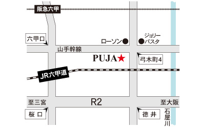 PUJA六甲地図