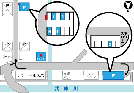 宝塚店駐車場